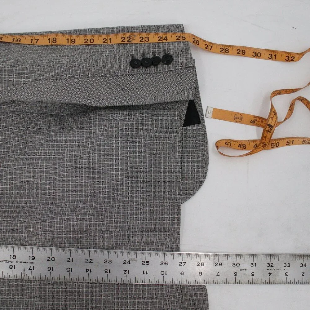 Kooples sport coat Mens 38 one button fitted single breasted check wool mohair